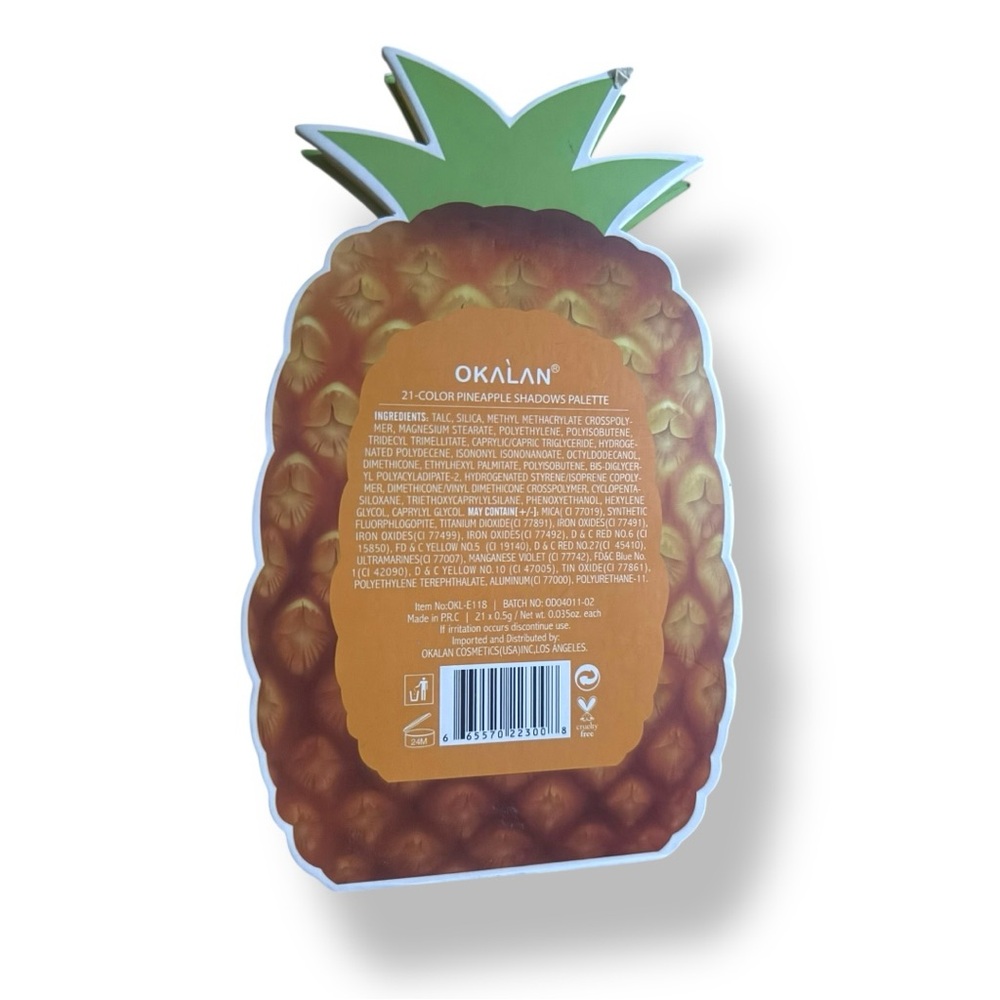 Okalan 🪢 Pineapple Eyeshadow Palette with 21 Bright Bold Shades - Picture 4 of 6